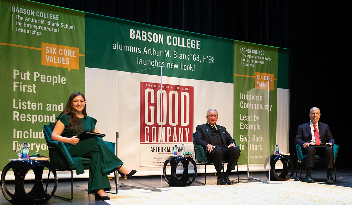 Babson college stage display 