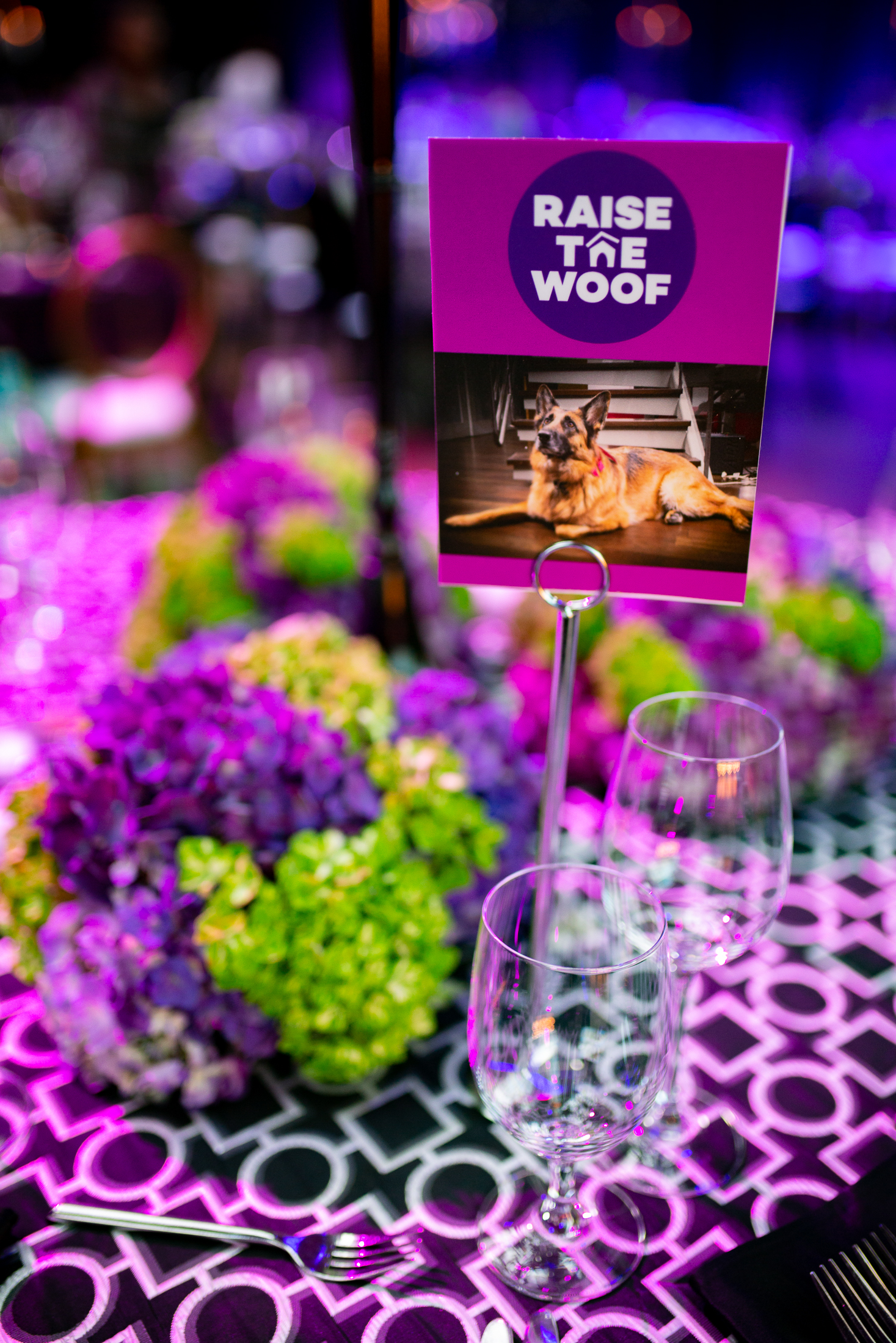 MSPCA raise the woof table sign