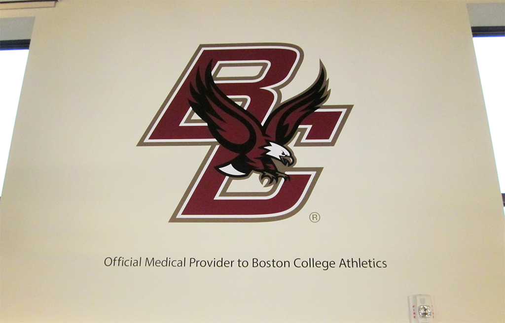 Boston College wall graphic