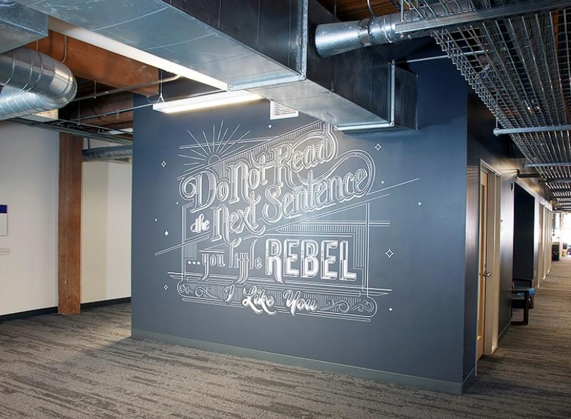 rebel office wall graphics