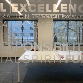 conference room window text decal