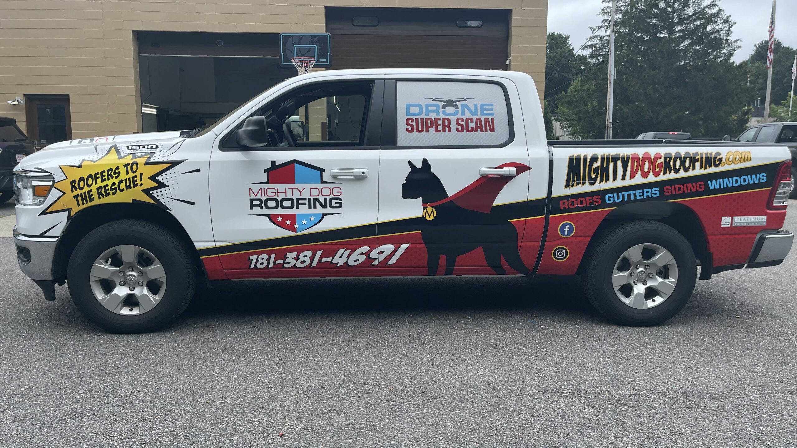 roofing truck graphics