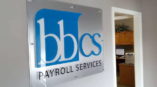 bbcs payroll services glass wall graphic