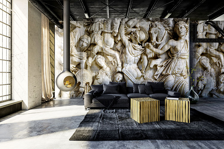 statues wall graphic 