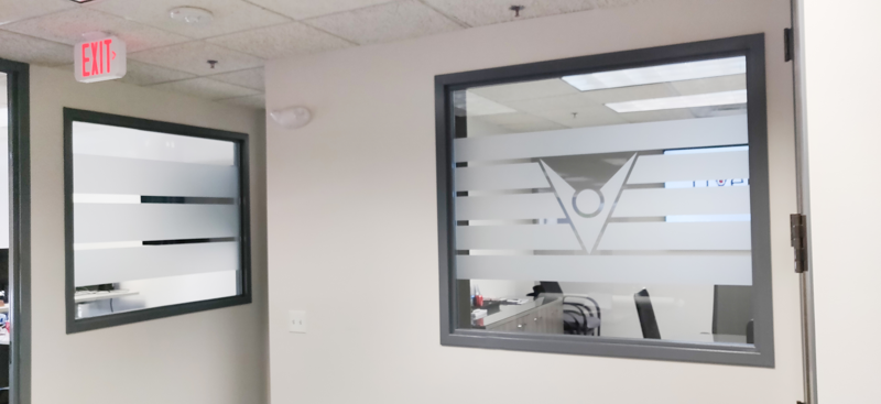 glass etchings at medical facility