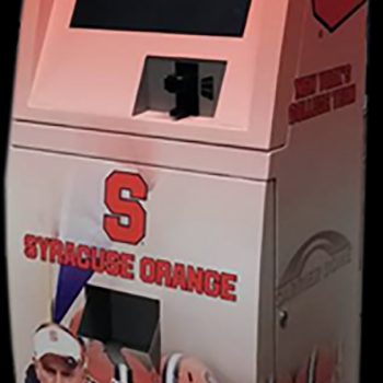 red wall mural for core values 