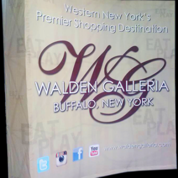 Custom graphic printed on signage for Walden Galleria in Buffalo, Pennsylvania.