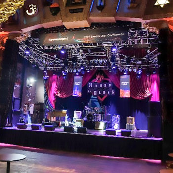 Event banners for music event at a club