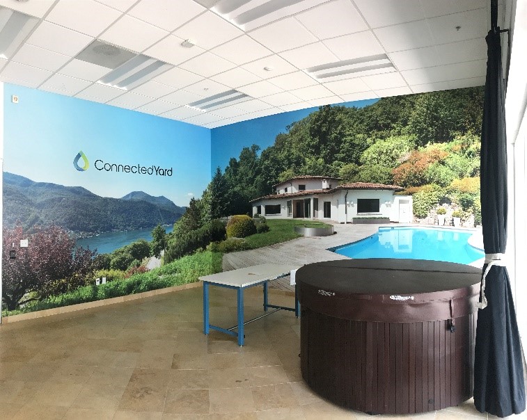 Wall mural for ConnectedYard custom printed with photograph