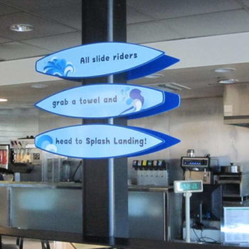 Directional signage cafeteria 