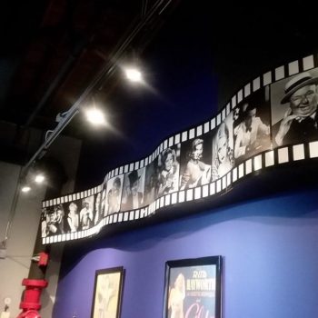 cinematic scroll movie indoor signage for theatre