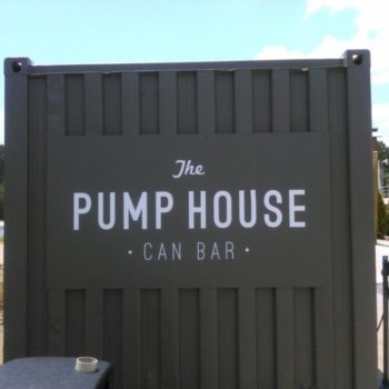pump house can bar outdoor signage