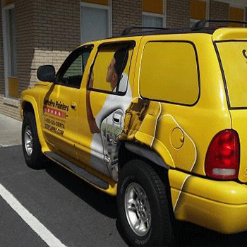 CertaPro Painters yellow vehicle SUV wrap
