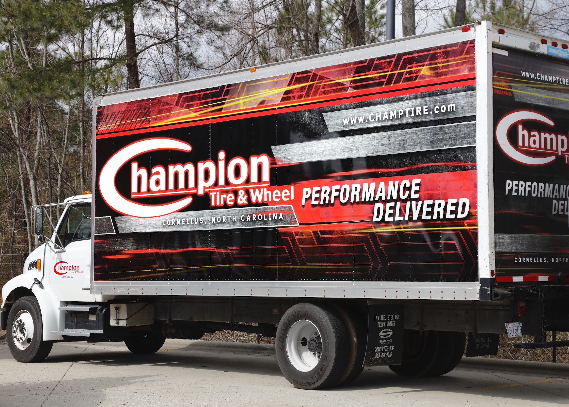 Champion tires box truck wrap