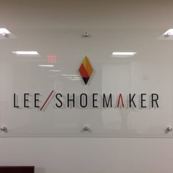 Lee/Shoemaker office signage closeup