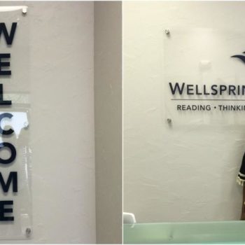 Wellspring Therapy glass decals