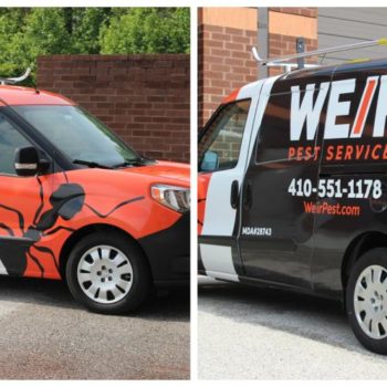 Weird Pest Services vehicle wrap