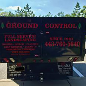 Ground control & landscaping custom truck wrap