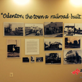 Collage of old photos and quote for Odentown.