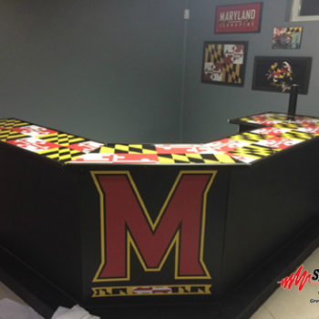 Maryland U custom bar top