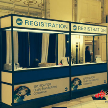 Conference registration booth
