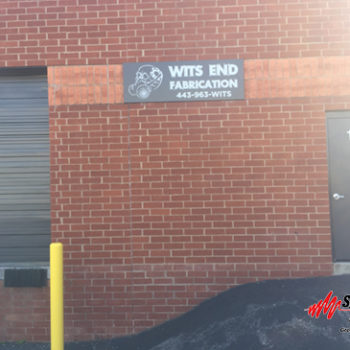 Wits End Fab outdoor sign