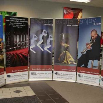 Banner stands, retractable stand, banner, trade show