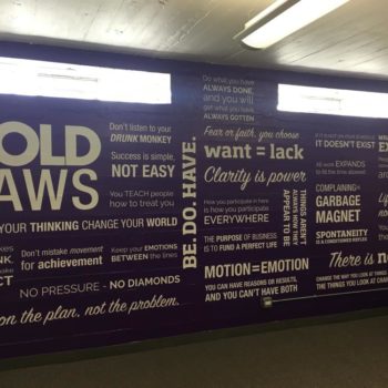 Bold Laws custom wall graphic with motivational sayings on it. 