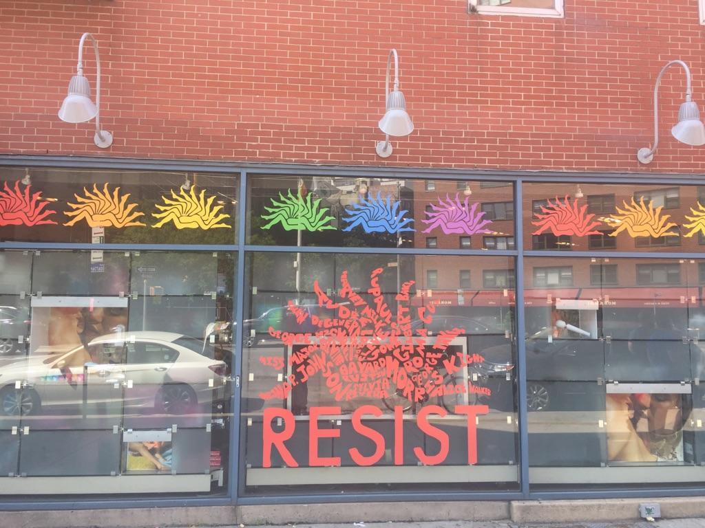 Resist Political Statement Window Art 