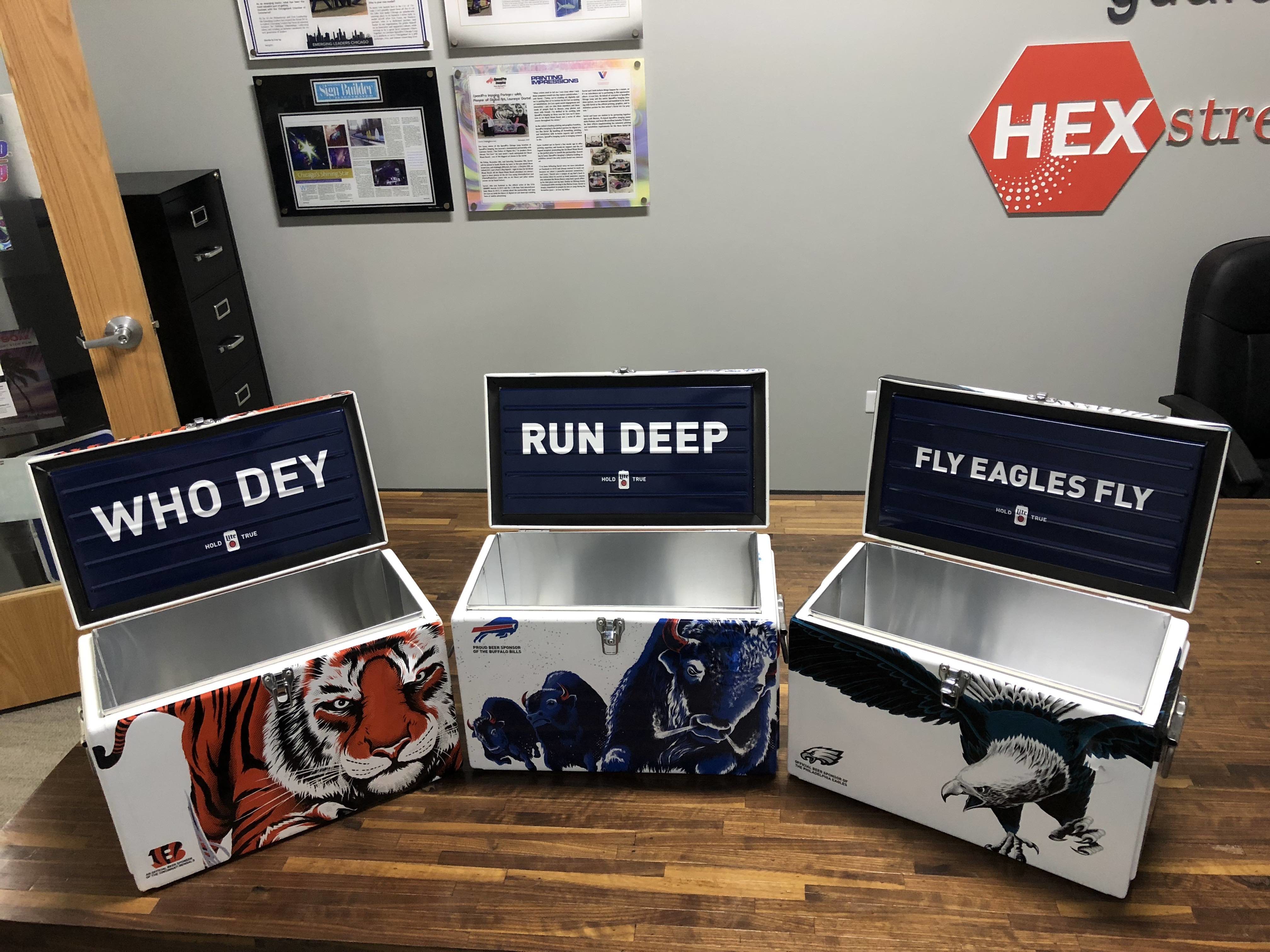 Football Coolers-Team Graphics-Chicago IL-McCormick Place Printing