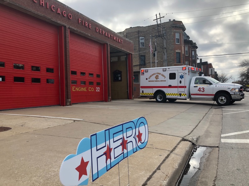 hero sign in front of a fire department
