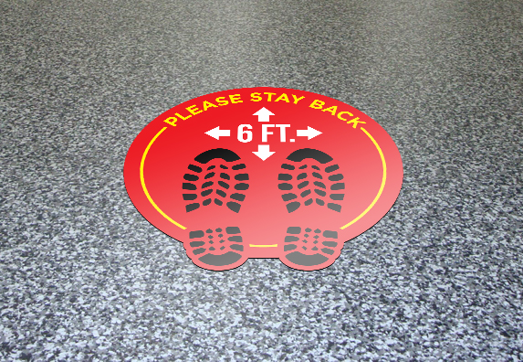 floor decal covid signage