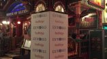Indoor pillar wrap signage with printed vinyl in a decorative venue in Chicago Downtown.