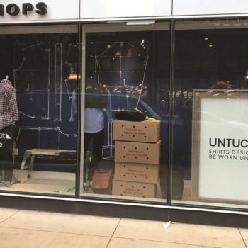Custom storefront display for Untuckit
