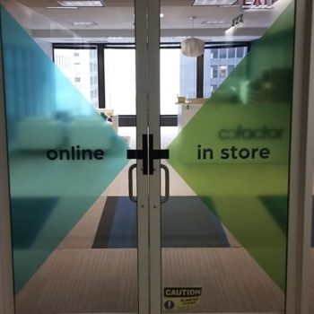 Custom door glass graphics