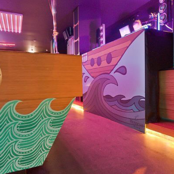 Custom DJ display made to look like a ship