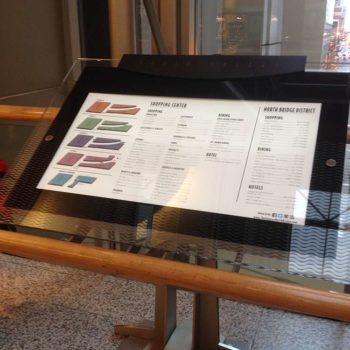 Custom directional graphic for shopping center