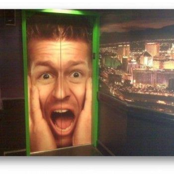 Shocked face elevator wrap