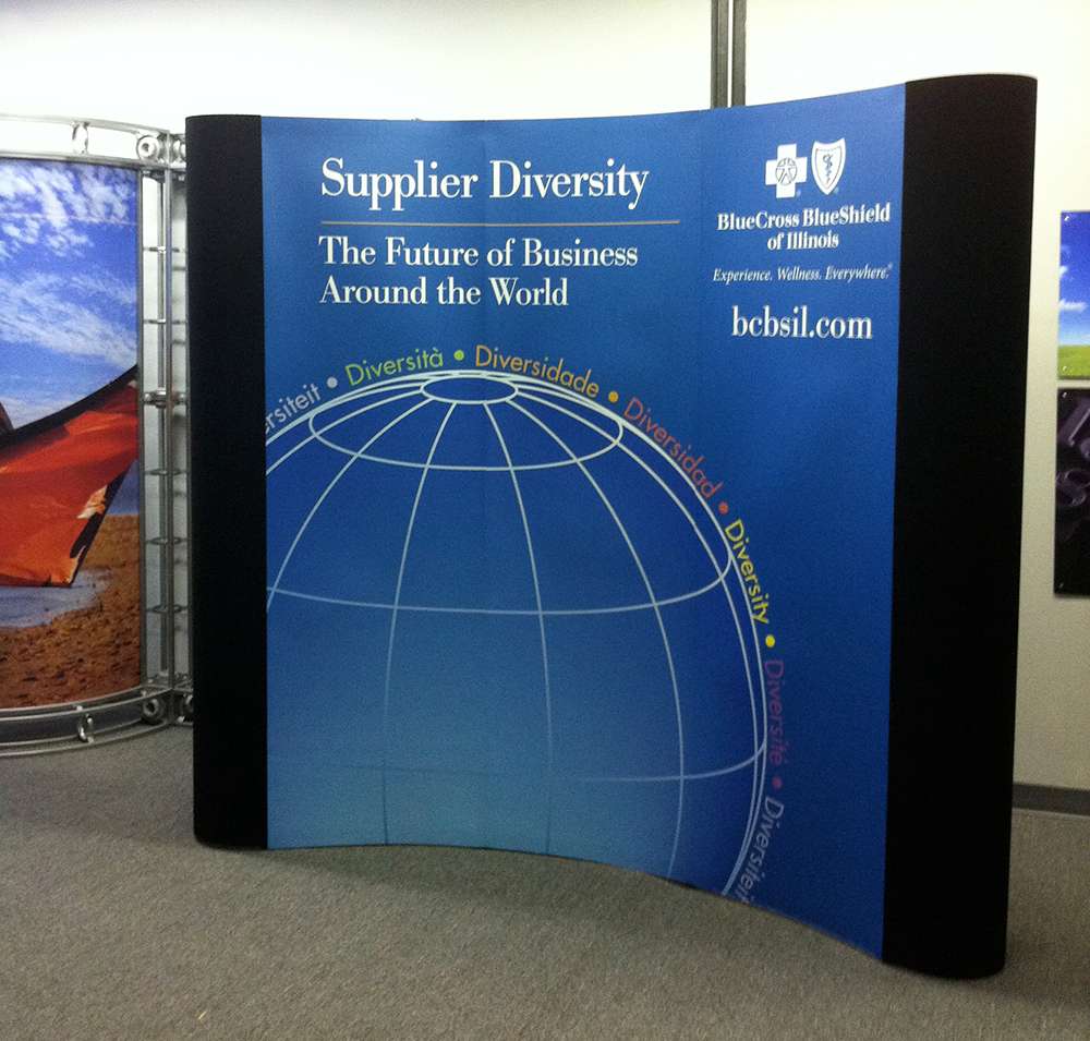 Supplier Diversity booth covering