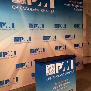 PMI Chicagoland Chapter backdrop and stand