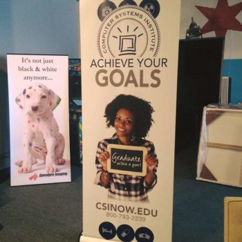Achieve your goals retractable banners