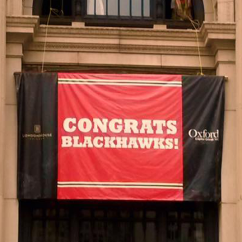 Congrats Blackhawks banners