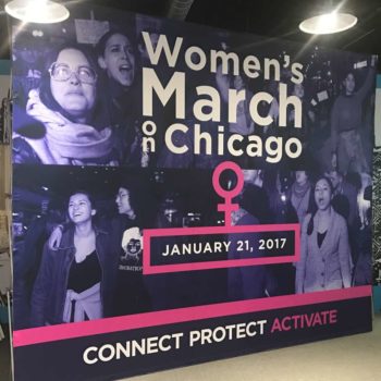 Women's March on Chicago banner