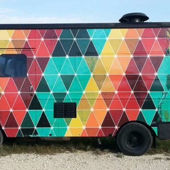 Colorful truck wrap