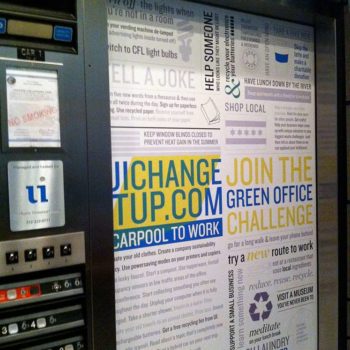 Inside view of elevator wrap