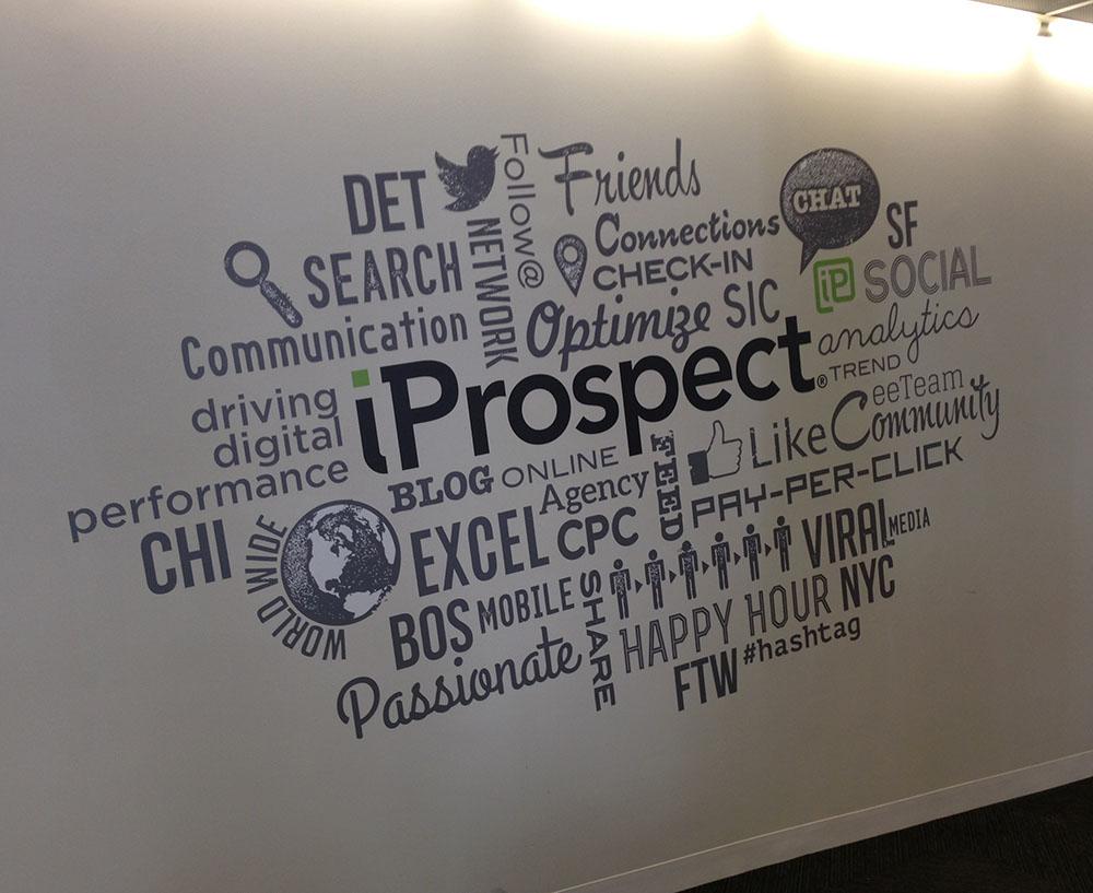 Custom wall graphic for iProspect