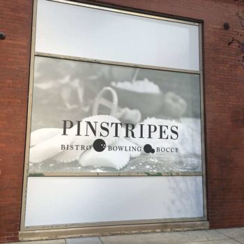 Window graphic for Pinstripes