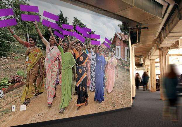 Wall mural for women's equality