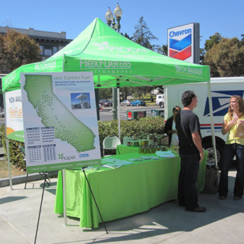 green flex fuel tents