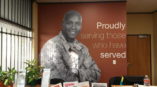 Wall mural promoting veterans in an office